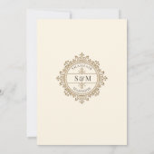 Modern minimalistisch ivoor islamitische bruiloft  kaart (Achterkant)