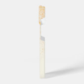 Modern minimalistisch ivoor met gouden glitter iPhone hoesje (Linkerkant)