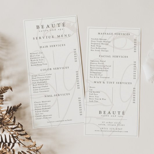 Modern minimalistisch ivoor/neutraal salon/spa men