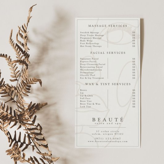 Modern minimalistisch ivoor/neutraal salon/spa men