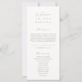 Modern minimalistisch Ivory Wedding Ceremony-progr (Voorkant)