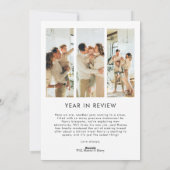 Modern minimalistisch jaar in Review boogfoto Feestdagenkaart (Achterkant)