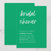 Modern Minimalistisch jade groen Vrijgezellenfeest Kaart (Voorkant / Achterkant)