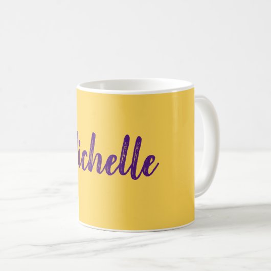 Modern minimalistisch Jouw naam toevoegen Koffiemok (Voorkant rechts)