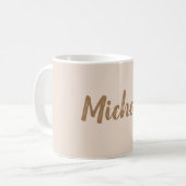 Modern minimalistisch Jouw naam toevoegen Koffiemok (Voorkant links)