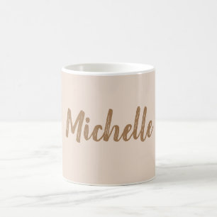 Modern minimalistisch Jouw naam toevoegen Koffiemok