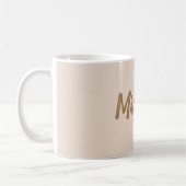 Modern minimalistisch Jouw naam toevoegen Koffiemok (Links)