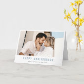 Modern minimalistisch Jubileum Foto Wenskaart Kaart (Gele Bloem)