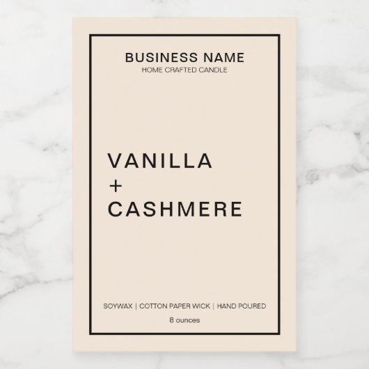 Modern minimalistisch kaarsenetiket voedselcontainer etiket (Enkel label)