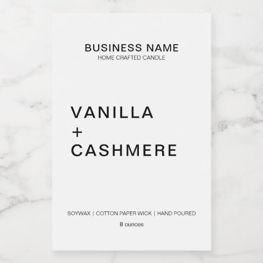 Modern minimalistisch kaarsenetiket voedselcontainer etiket (Enkel label)