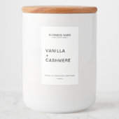 Modern minimalistisch kaarsenetiket voedselcontainer etiket (Voorkant)