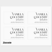 Modern minimalistisch kaarsenlabel rechthoekige sticker (Vel)