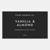 Modern minimalistisch kaartenlabel rechthoekige sticker (Voorkant)