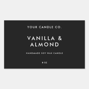 Modern minimalistisch kaartenlabel rechthoekige sticker