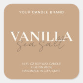 Modern minimalistisch kaartenlabel vierkante sticker (Voorkant)