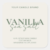 Modern minimalistisch kaartenlabel vierkante sticker (Voorkant)