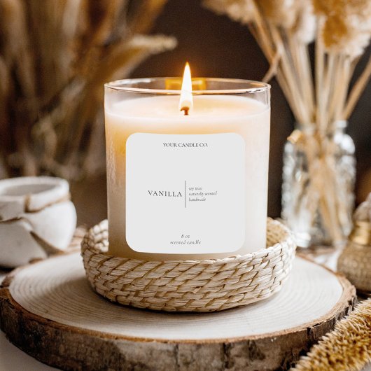 Modern minimalistisch kaartenlabel vierkante sticker