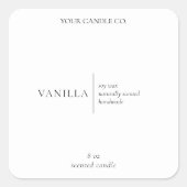 Modern minimalistisch kaartenlabel vierkante sticker (Voorkant)