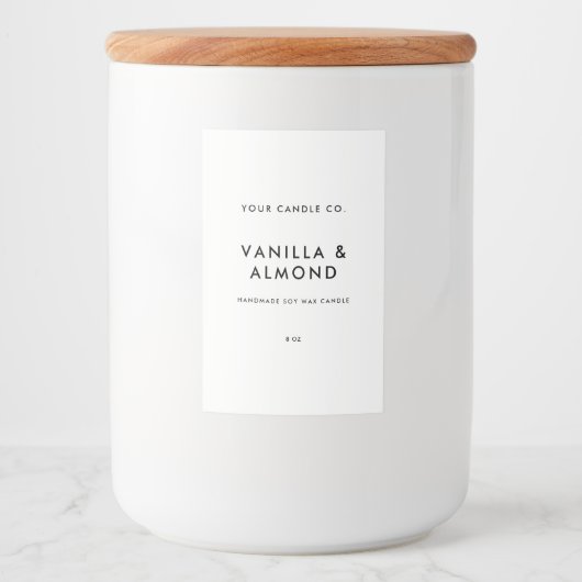 Modern minimalistisch kaartenlabel voedselcontainer etiket (Voorkant)