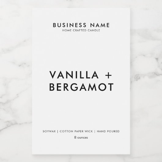 Modern minimalistisch kaartenlabel voedselcontainer etiket (Enkel label)