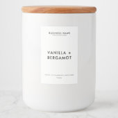 Modern minimalistisch kaartenlabel voedselcontainer etiket (Voorkant)