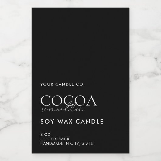 Modern minimalistisch kaartenlabel voedselcontainer etiket (Enkel label)