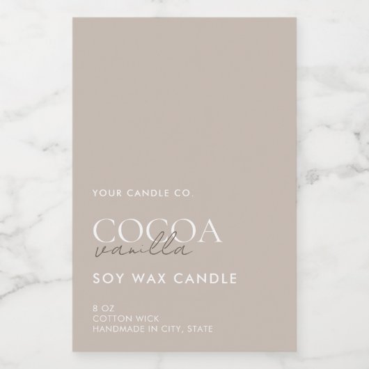 Modern minimalistisch kaartenlabel voedselcontainer etiket (Enkel label)