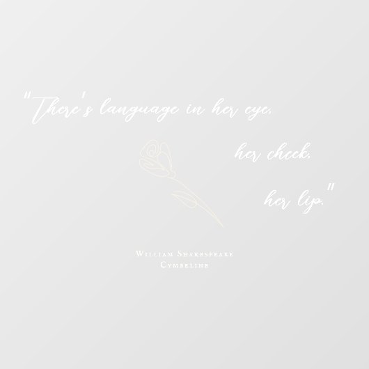 Modern minimalistisch kalligrafiescript elegant raamsticker (Vel)