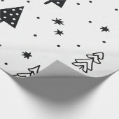 Modern minimalistisch kerstboominpakpapier cadeaupapier (Hoek)