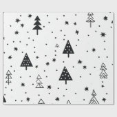 Modern minimalistisch kerstboominpakpapier cadeaupapier (Vlak)