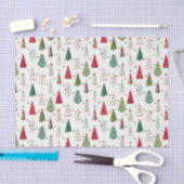 Modern minimalistisch kerstboompatroon rood groen tissuepapier (Craft)