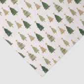 Modern minimalistisch kerstboompatroon tissuepapier (Detail)