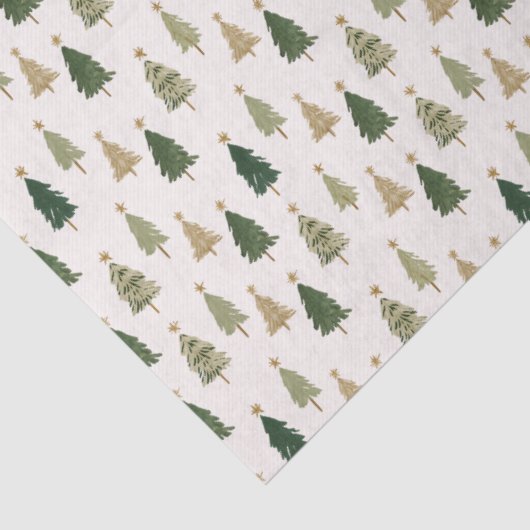Modern minimalistisch kerstboompatroon tissuepapier (Detail)