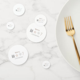 Modern Minimalistisch Kerstfeest Vakantie Confetti