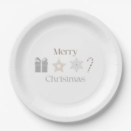 Modern Minimalistisch Kerstfeest Vakantie Papieren Bordje