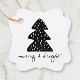 Modern minimalistisch kerstfeestmaal Label