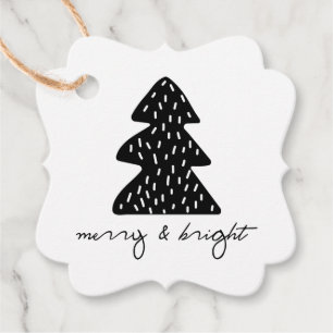 Modern minimalistisch kerstfeestmaal Label