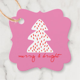 Modern minimalistisch kerstfeestmaal Label