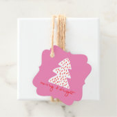 Modern minimalistisch kerstfeestmaal Label (In situ)