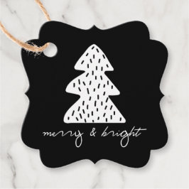 Modern minimalistisch kerstfeestmaal Label