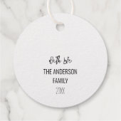 Modern minimalistisch kerstgoud bedankjes labels (Achterkant)