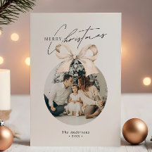 Modern Minimalistisch Kerstmis Ornament Foto