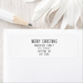 Modern Minimalistisch Kerstmis Retouradres Etiket (Insitu)