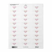 Modern Minimalistisch Kerstmis Retouradres Etiket (Full Sheet)