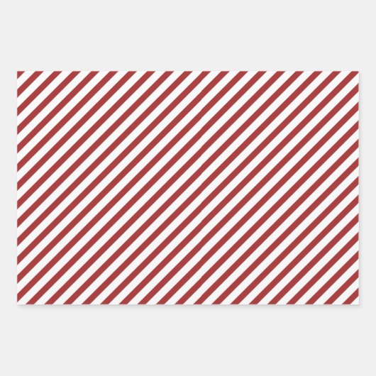 Modern minimalistisch kerstrood inpakpapier vel (Voorkant 3)