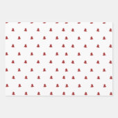 Modern minimalistisch kerstrood inpakpapier vel (Voorkant 2)