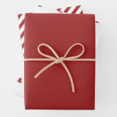Modern minimalistisch kerstrood inpakpapier vel (In situ)
