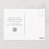 Modern Minimalistisch Kerstscript Bedrijfskaart Briefkaart (Achterkant)