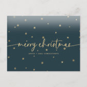 Modern Minimalistisch Kerstscript Bedrijfskaart Briefkaart (Voorkant)