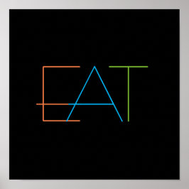 modern minimalistisch keukenwand poster eet